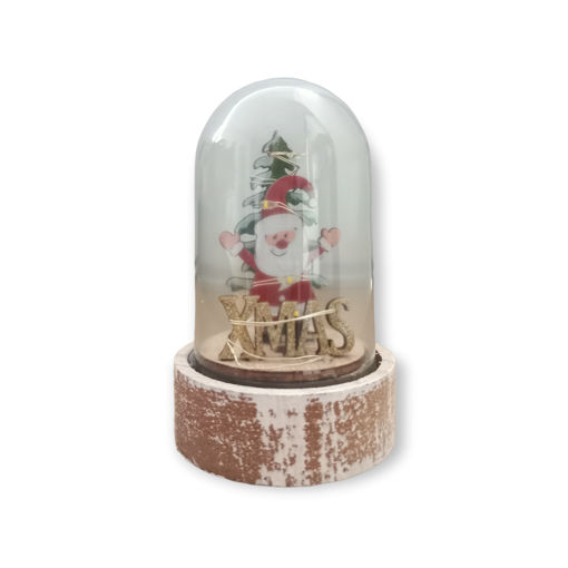 Picture of CHRISTMAS DECORATION SANTA IN GLASS TUBE WITH LED LIGHTS